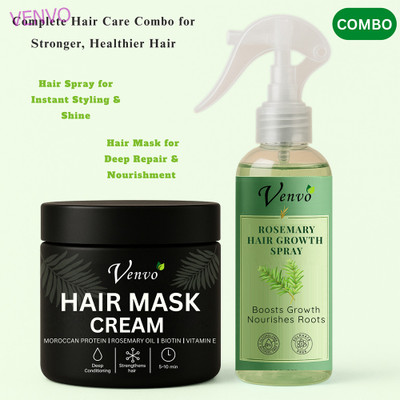 venvo Scalp Detox Hair Mask & Rosemary Growth Spray | 2-in-1 Combo(100 ml)