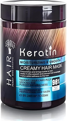 COSMO VIBES Keratin Cream Hair Mask-Floral, Moisturizing & Smoothing(800 ml)