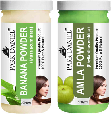 PARK DANIEL Premium Banana Powder & Amla Powder Combo Pack of 2 Bottles of 100 gm (200 gm )(200 g)