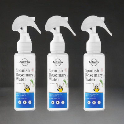 ACTIWOW Spanish Rosemary Water & Biotin Combo for Thicker Roots (3-Pack)(100 ml)