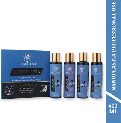 Crystal Tree Nanoplastia Professional Use Hair Treatment All type of Hair 100 ML X 4(400 ml)