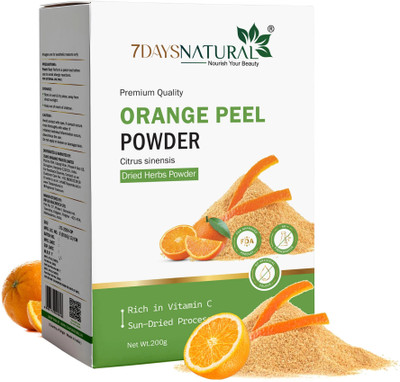 7days natural Natural Orange Peel powder for Glowing Skin & Oil Control | Hair & Hair(200 g)