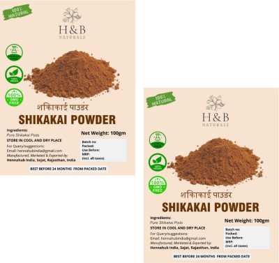 H&B NATURALS Pure Herbal Shikakai Powder for Hair, Natural Organic Herbs, Hair Shampoo, 200gm(200 g)