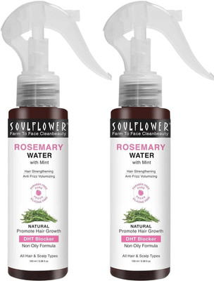 Soulflower Rosemary Water with Mint - Pack of 2(200 ml)
