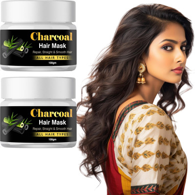 VSK Herbal Charcoal Hair Mask Pack – Repair & Shine Formula(200 g)