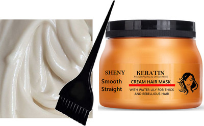 sheny soft hair proffesional spa mask cream smooth with dye brush(200 g)