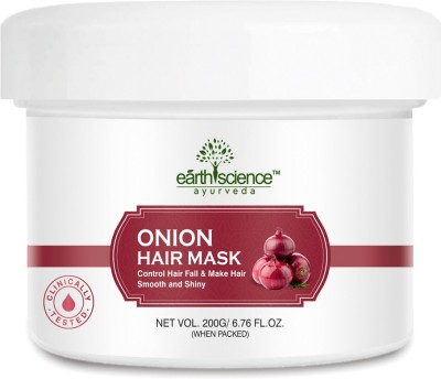 Earth Science Ayurveda Onion Hair Mask to Control Dandruff, Hair Softer, Anti Hair Fall(200 ml)