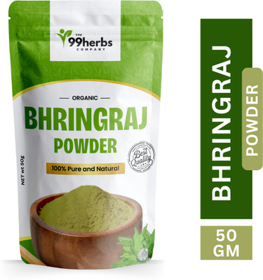 The 99 Herbs Company The 99 Herbs Bhringraj Powder | Pure & Natural Hair Growth – 50g(50 g)