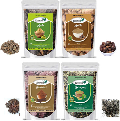 Licerool Amla arita Shikakai bhringraj raw Growht(400 g)