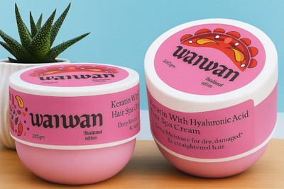 Wanwan Keratin Hair Spa | For Dry & Damage Hair | Pack of 2(400 ml)