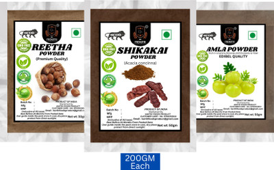 FRENUTRI Reetha Amla Shikakai Combo(Pack of 3 )(600 g)