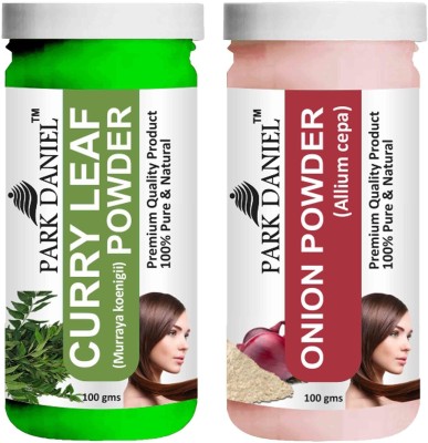 PARK DANIEL Pure & Natural Curry Leaf Powder & Onion Powder Combo Pack of 2 Bottles of 100 gm (200 gm )(200 ml)