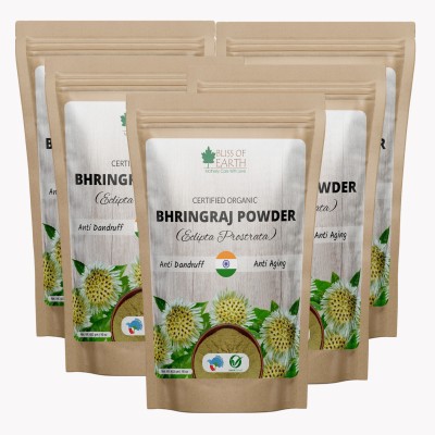 Bliss of Earth 5X453GM USDA Organic Bhringraj Powder For Hair Growth Pack Of 5(2265 g)