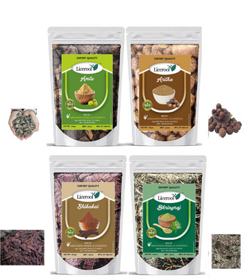 Licerool Amla aritha Shikakai bhringraj Raw shine(400 g)