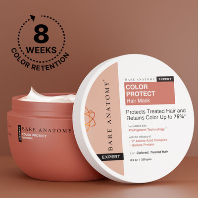 BARE ANATOMY Expert Color Protect Hair Mask 7 Amino Acid & Quinoa Protein For Colored Hair(250 g)