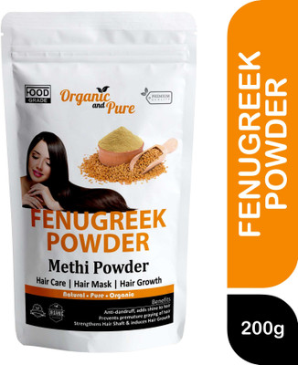 Organic and Pure Fenugreek Powder for Hair Care, Methi Powder for Hair Growth, Hair Pack (Pouch)(200 g)