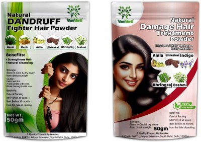 Vanvati Natural Dandruff Fighter & Damage Hair Treatment Powder For Hair Care Powder(100 g)