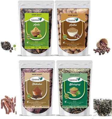 Licerool Amla arita Shikakai bhringraj raw shine(400 g)
