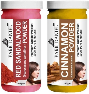 PARK DANIEL Natural Red Sandalwood Powder & Cinnamon Powder Combo Pack of 2 Jars of 100 gms(200 gms)(200 g)