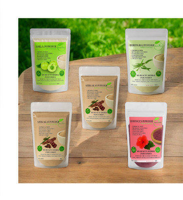 Beautoherb Herb Amla Aritha Shikakai Hibiscus Bhringraj Powder(250 g)