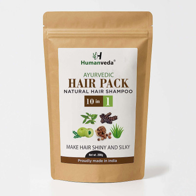 Humanveda Pure Ayurvedic Hair Shampoo Powder, 10 in 1 Dandruff Care & Strong Hair Growth(200 g)