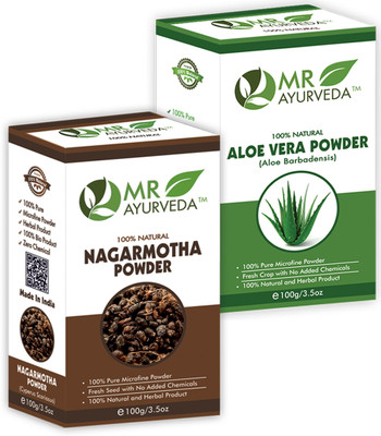 MR Ayurveda Nagarmotha Powder & Aloe Vera Powder - Set of 2(200 g)