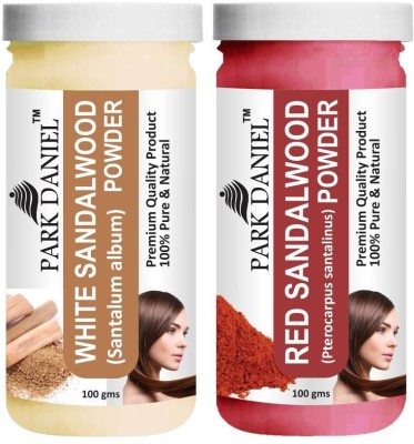 PARK DANIEL Natural White Sandalwood Powder & Red Sandalwood Powder Combo Pack of 2 Jars of 100 gms(200 gms)(200 g)