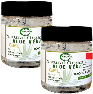 slukrl Aloe Vera Gel Pure and Natural Combo Pack(200 g)