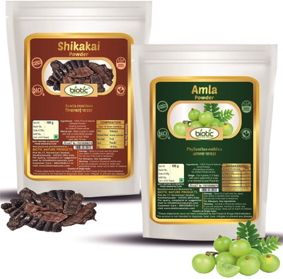 biotic Shikakai and Amla Powder (100 gms each)(200 g)