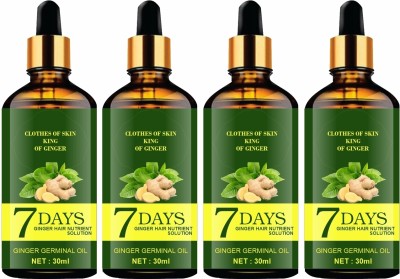 Oilanic Ginger Germinal Hair Oil 7 Days for Hair Growth Pack of 4 of 30ML(120 ml)