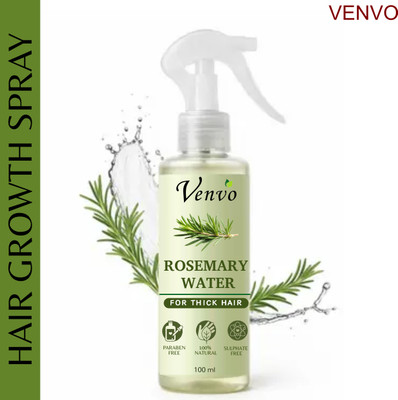 venvo Pure Rosemary Water Hair Growth Spray for Silky Smooth Hair(100 ml)