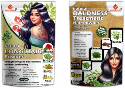 voorkoms Natural Long Hair & Baldness Treatment Hair Powder For Hair Care Powder(100 g)