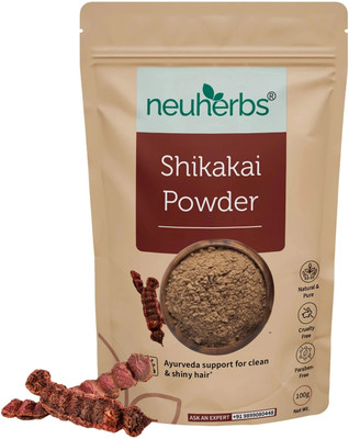 Neuherbs Shikakai Powder For Clean and Shiny Hair With No Artificial Colour & Additives(100 g)