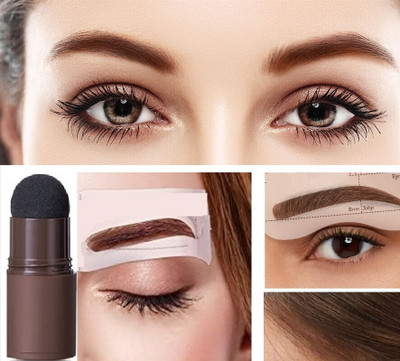 GFSU - GO FOR SOMETHING UNIQUE Eyebrow Stamp Shaping Kit EyeBrow Stamp Makeup Kit with 3 Eyebrow stencil Eyebrow Stencil(3)