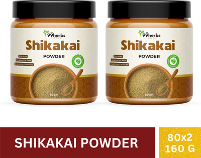 The 99 Herbs Company Shikakai Powder 80g (Pack of 2) – Natural Hair Cleanser(80 g)