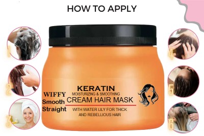 Wiffy Keratin Creamy Hair Mask for Straight Shiny Hair(200 ml)