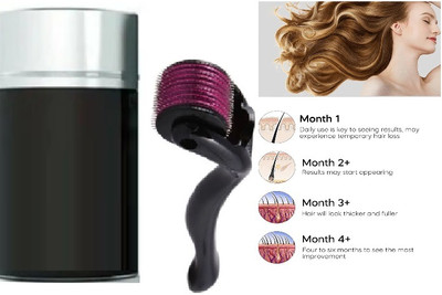 AFARAXIA Hair Growth Activator Derma Roller with hair fiber powder(26 g)