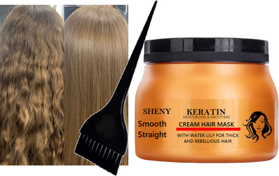 sheny soft KERATIN Hair Spa Cream For Smoothing Hair Solution with dye brush(200 g)