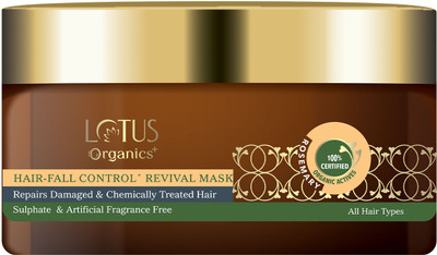 Lotus Organics+ Hair Fall Control Revival Mask | Repairs Damaged & Chemically Treated Hair(150 g)