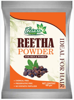 Cesaro Organics 100% Pure Natural & Organic Reetha Powder for Conditioning shining Hair Care(100 g)