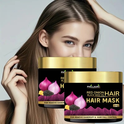 Phillauri Red Onion Black Seed Oil Mask for Deep Repair & Strengthened Hair(200 g)