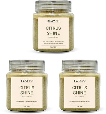 Slayzo Citrus Shine Herbal Hair Powder For Hair Shining 100g Each (Pack of 3) 300gm(300 g)
