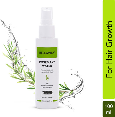 BELLAVITA Rosemary Water for Hair Regowth| Strengthens Hair|For All Hair Types,Mist Spray(100 ml)