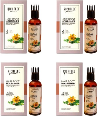 RICHFEEL Hair Root Nourisher 80 Ml Pack of 4(320 ml)