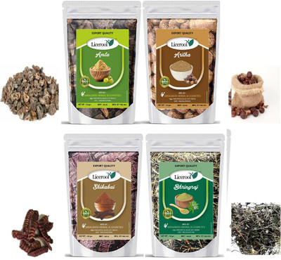 Licerool Amla Reetha Shikakai Bhringraj Raw(400 g)