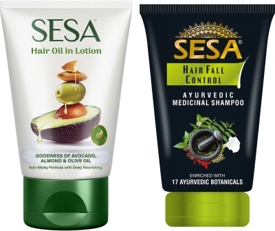 sesa Hair Styling Combo - Hair Oil In Lotion 100ml + Anti Hair Fall Shampoo(200 ml)