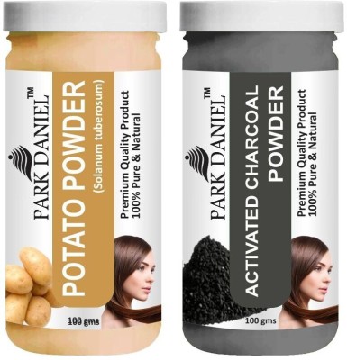 PARK DANIEL Premium Potato Powder & Activated Charcoal Powder Combo Pack of 2 Jars of 100 gms(200 gms)(200 g)