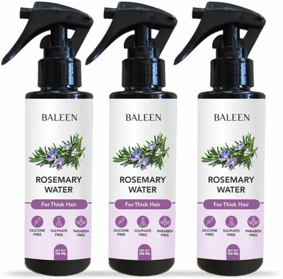 BALEEN Rosemary Hair Growth Water for Men & Women, Hair Fall Control- 110 ml X 3(330 ml)