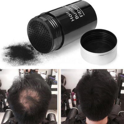 MYEONG Hair Building Fiber Natural Black Imported Quality Hair Fiber Bhanu Hair Loss Concealer in seconds Hair Volumizer Powder(25 g)