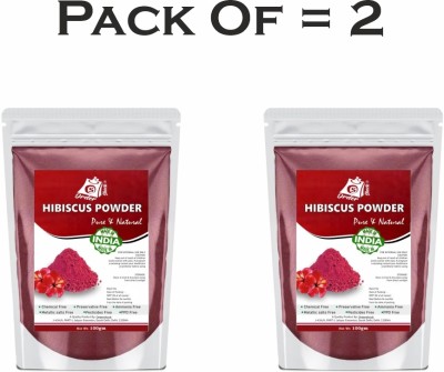 Ordershock Pure Hibiscus Powder Natural Herbal Supplement for Hair and Skin Care(200 g)